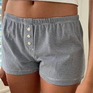 For Angels Noel Shorts Sky Blue Striped